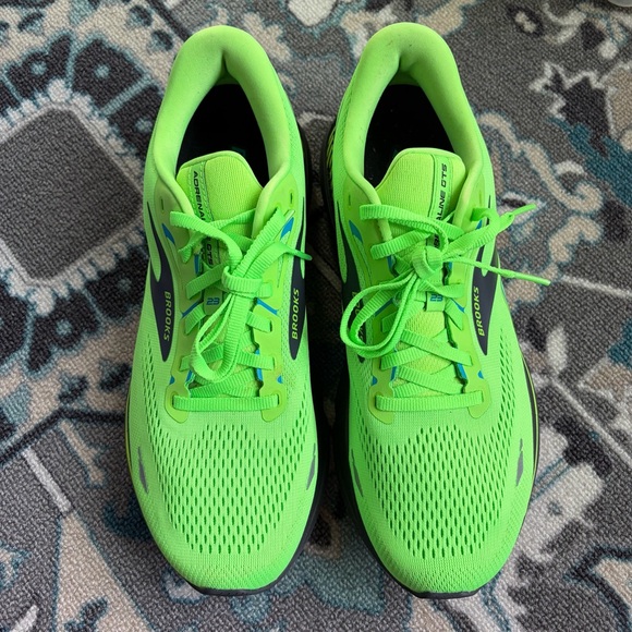 Brooks Adrenaline GTS 23 Running Shoe Men Sz 10 Wide (2E) Green Gecko EUC - Picture 3 of 9